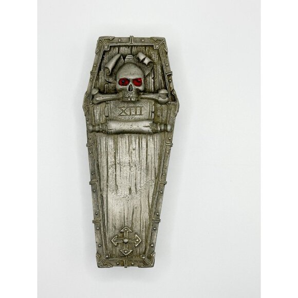 Pagan Skull Coffin Casket Pewter Trinket Box - Picture 1 of 4